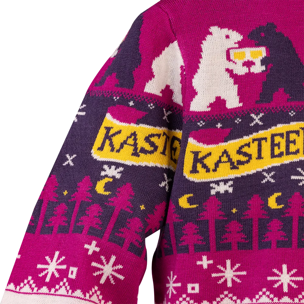 Kasteel Rubus pull de Noël violet acrylique doux