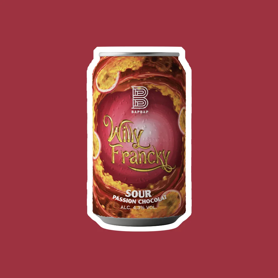 BapBap Willy Francky bière sour 12x33cl passion chocolat