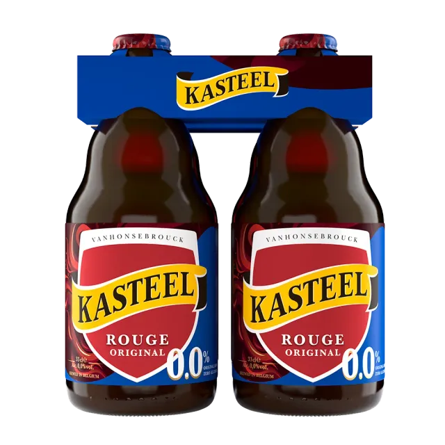 Kasteel Rouge 0.0 bière sans alcool pack 4 cerise