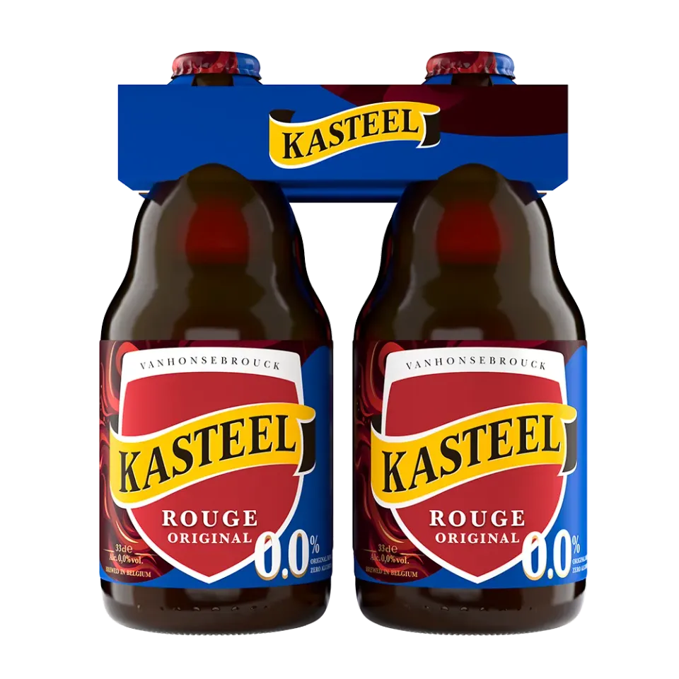 Kasteel Rouge 0.0 bière sans alcool pack 4 cerise