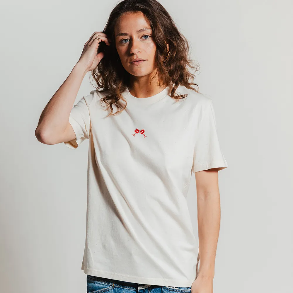 Kasteel Rouge t-shirt Cheers Natural Raw coton bio