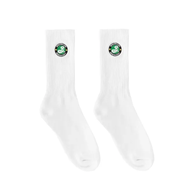 Brooklyn Brewery chaussettes blanches coton taille unique