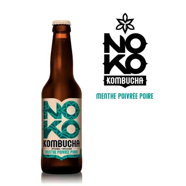 Noko menthe poivrée poire kombucha bio