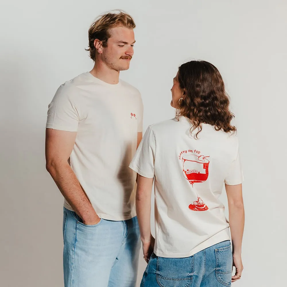 Kasteel Rouge Cherry On Top t-shirt Natural Raw coton