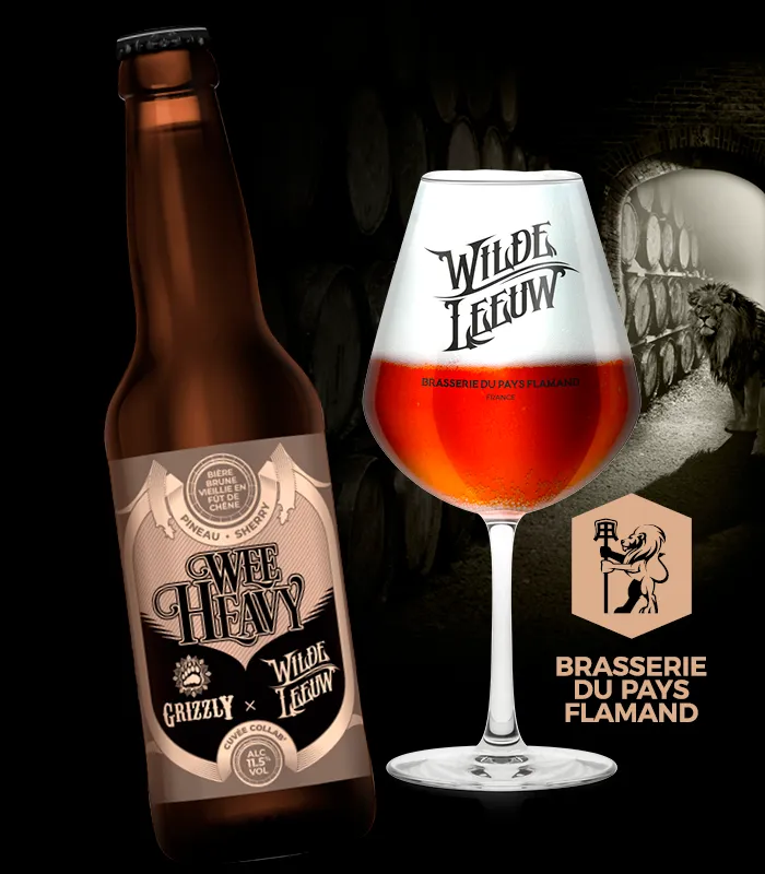 Anosteké Wilde Leeuw Wee Heavy bière brune Pineau Sherry