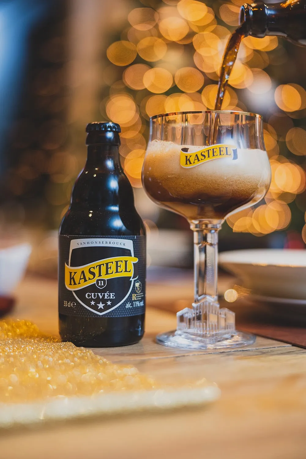Kasteel Cuvée bière brune coffret 4x33 cl+verre