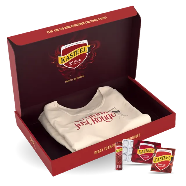 Kasteel Rouge coffret t-shirt femme écru cadeau