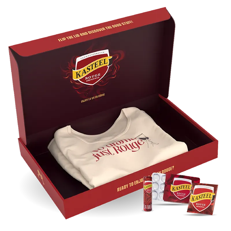 Kasteel Rouge coffret t-shirt femme écru cadeau