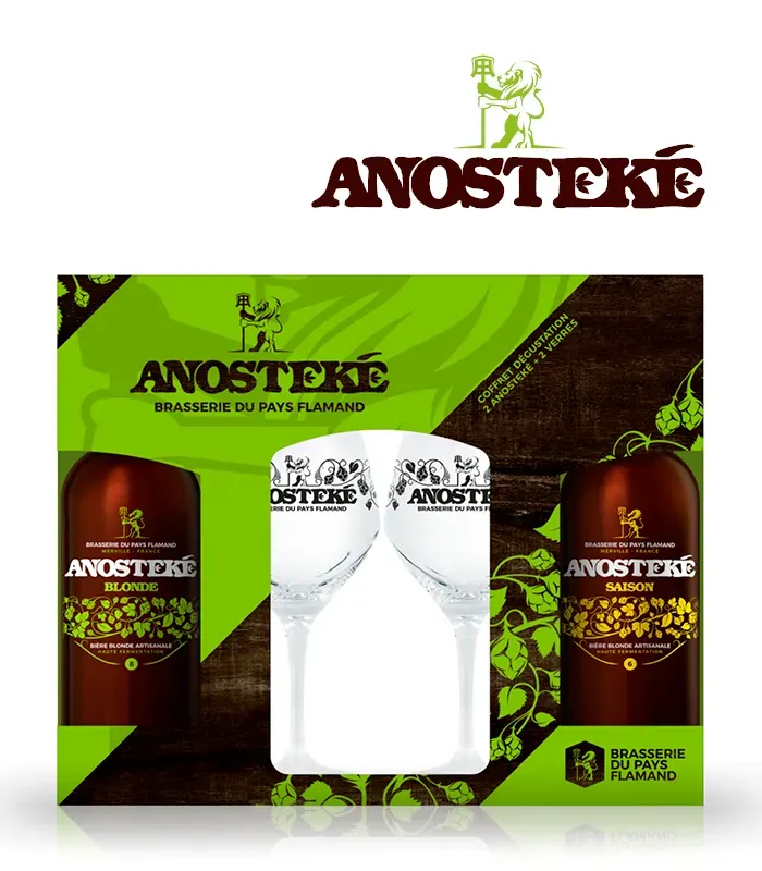 Anosteké coffret bière blonde Saison 2 verres