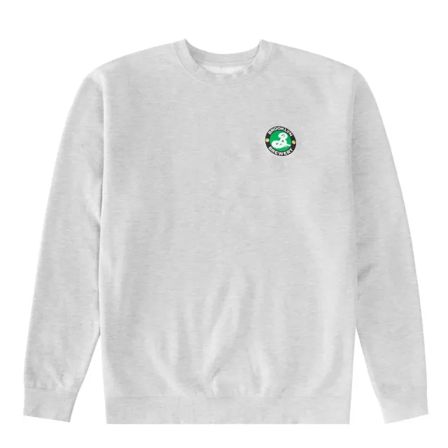 Brooklyn Brewery sweat col rond coton lourd logo imprimé