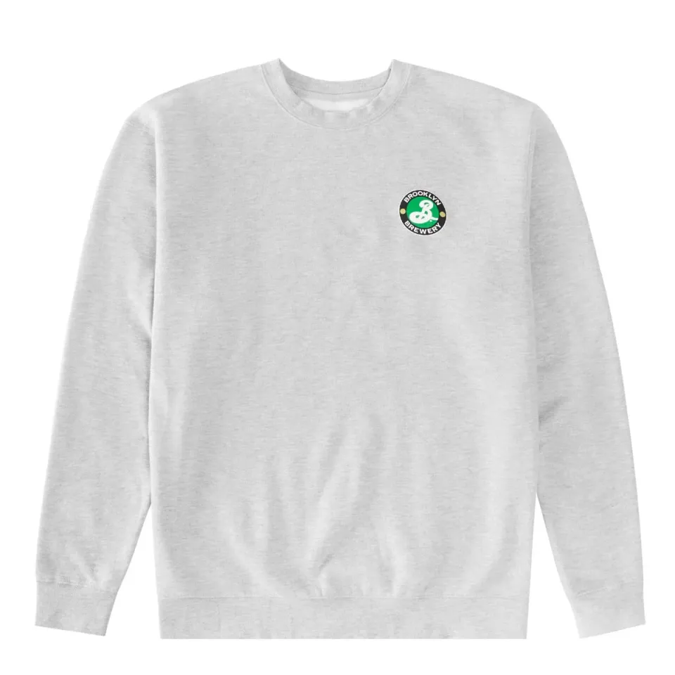 Brooklyn Brewery sweat col rond coton lourd logo imprimé