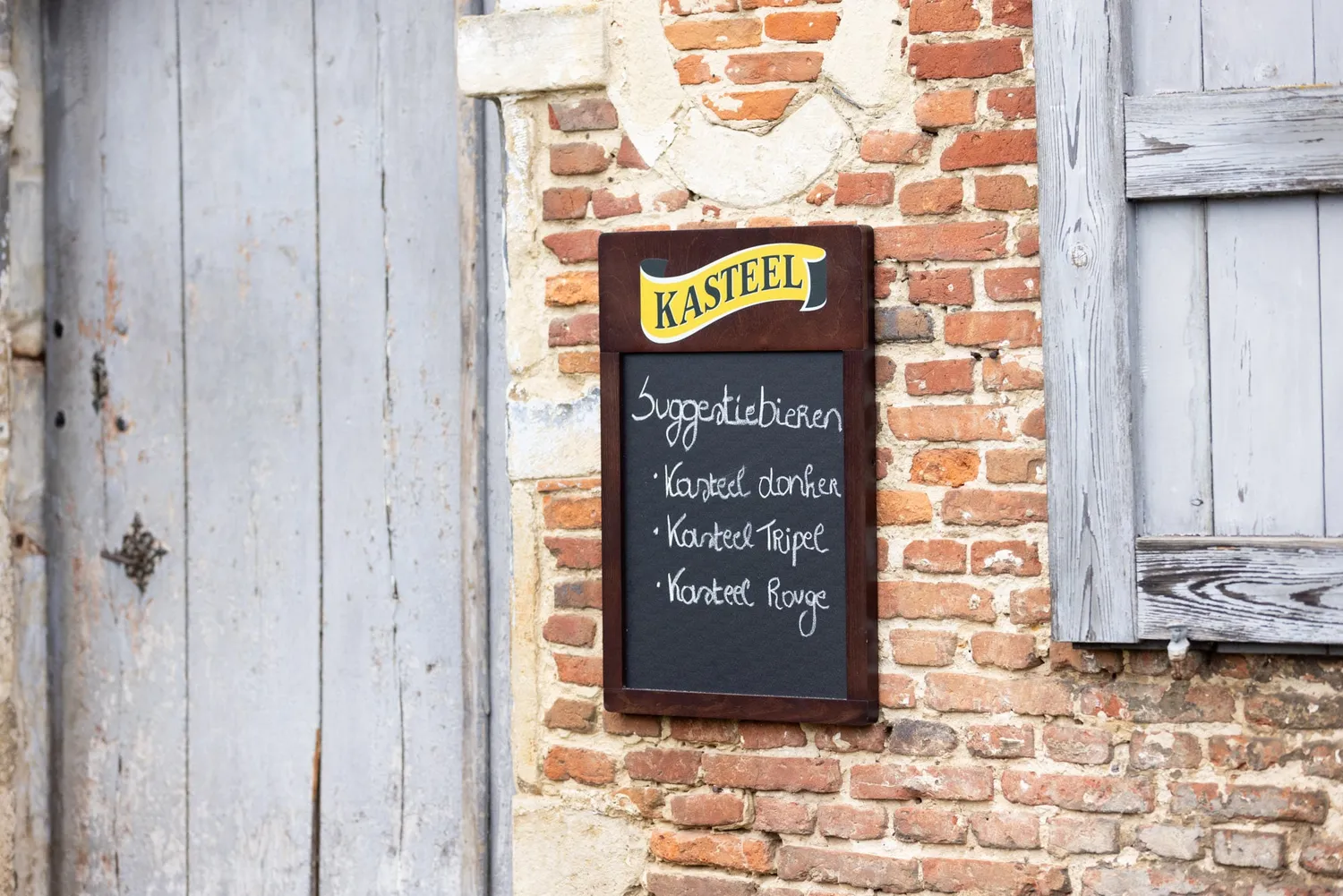 Kasteel Krijtbord ardoise murale 64x40 cm bois