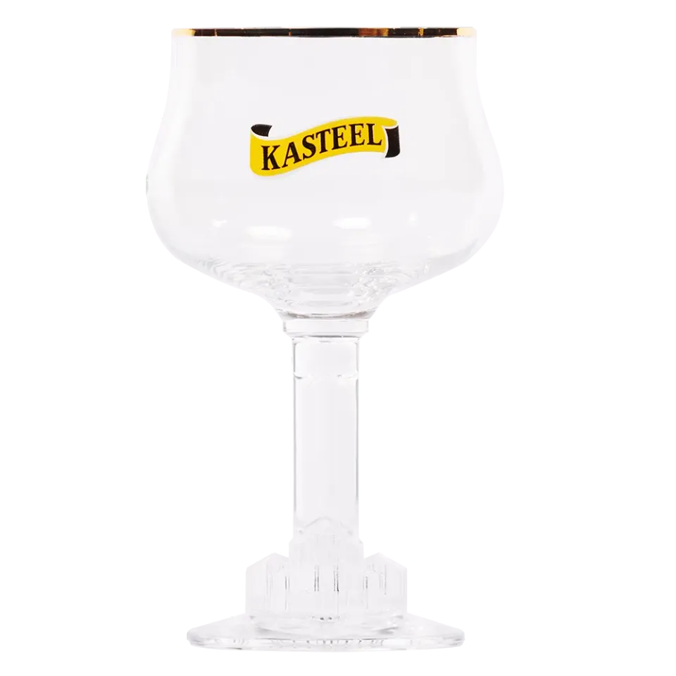 Kasteel verre à bière 33 cl calice sur pied