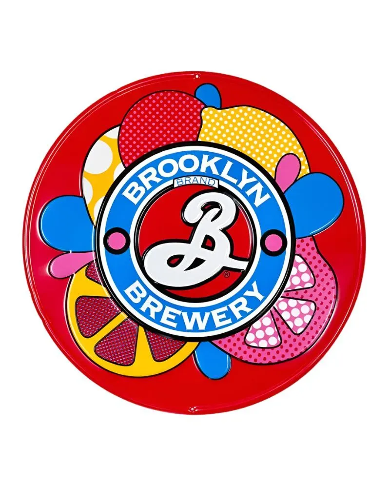 Brooklyn Pulp Art plaque métal ronde 38cm pop