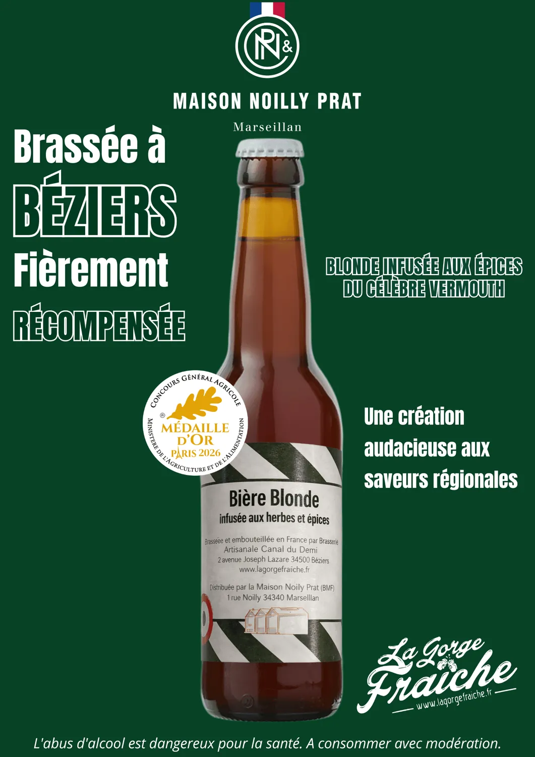 La Gorge Fraîche Blonde bière herbes et épices