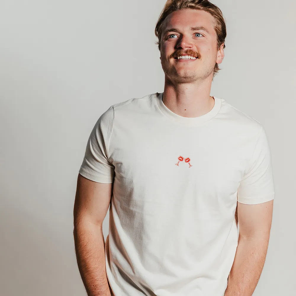 Kasteel Rouge t-shirt Cheers Natural Raw coton bio