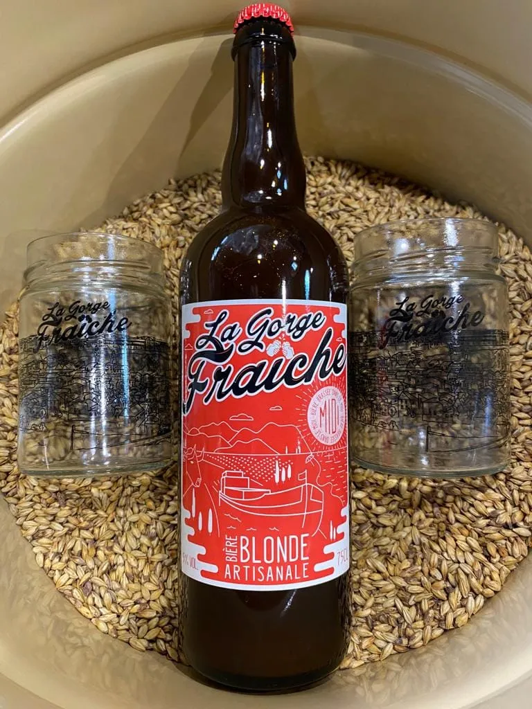 La Gorge Fraiche coffret biere blonde 75cl + 2 verres