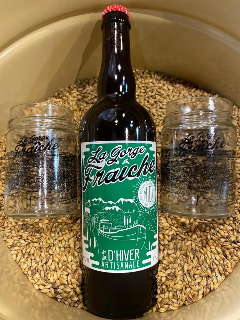 La Gorge Fraîche Coffret Bière Ambrée 75cl + 2 verres ambrée