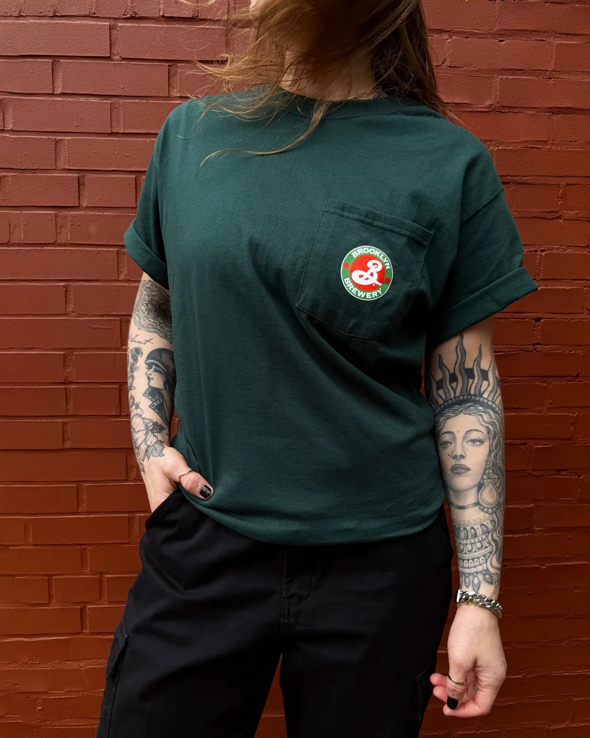 Brooklyn East IPA t-shirt poche coton logo poitrine