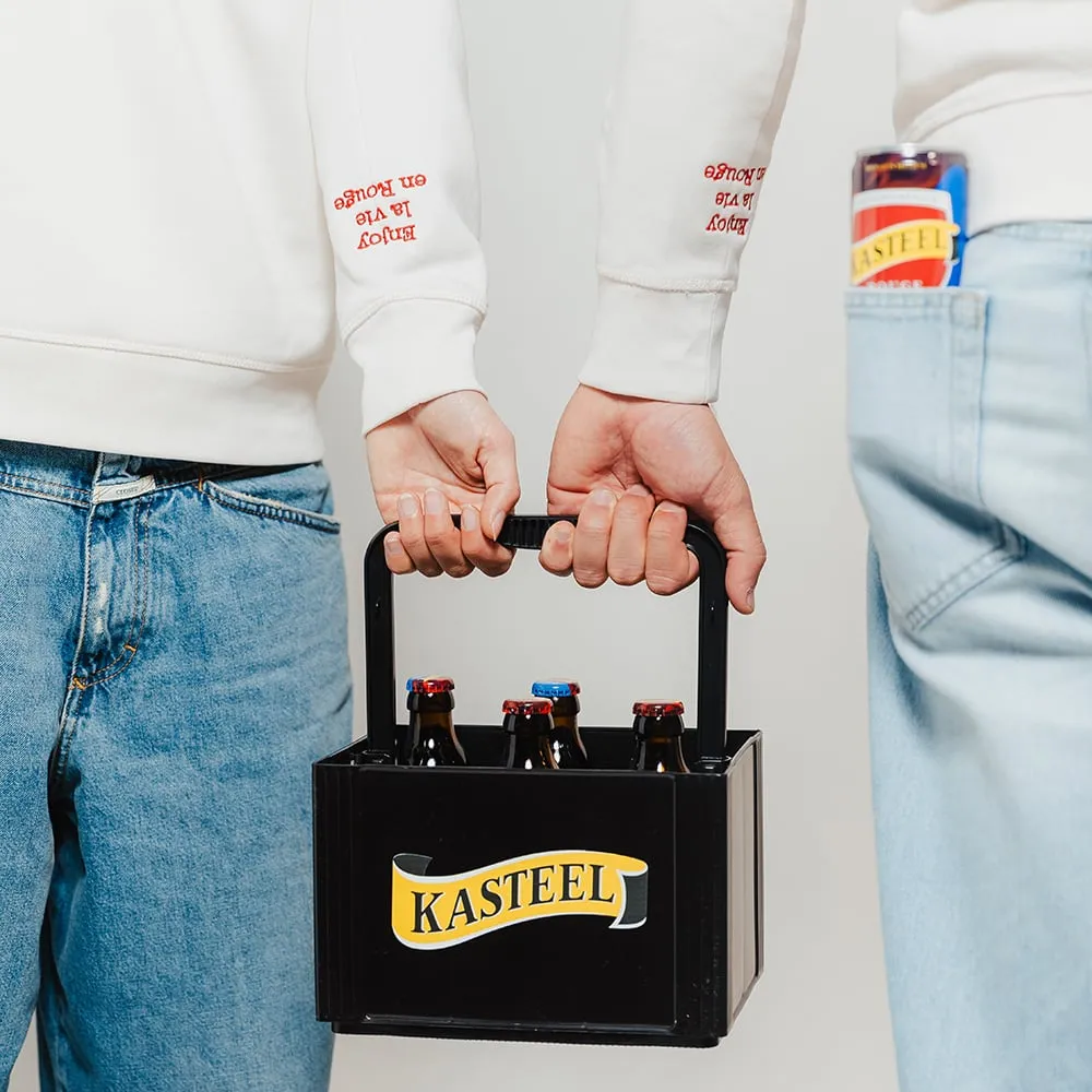 Kasteel Rouge Enjoy sweat blanc coton brodé