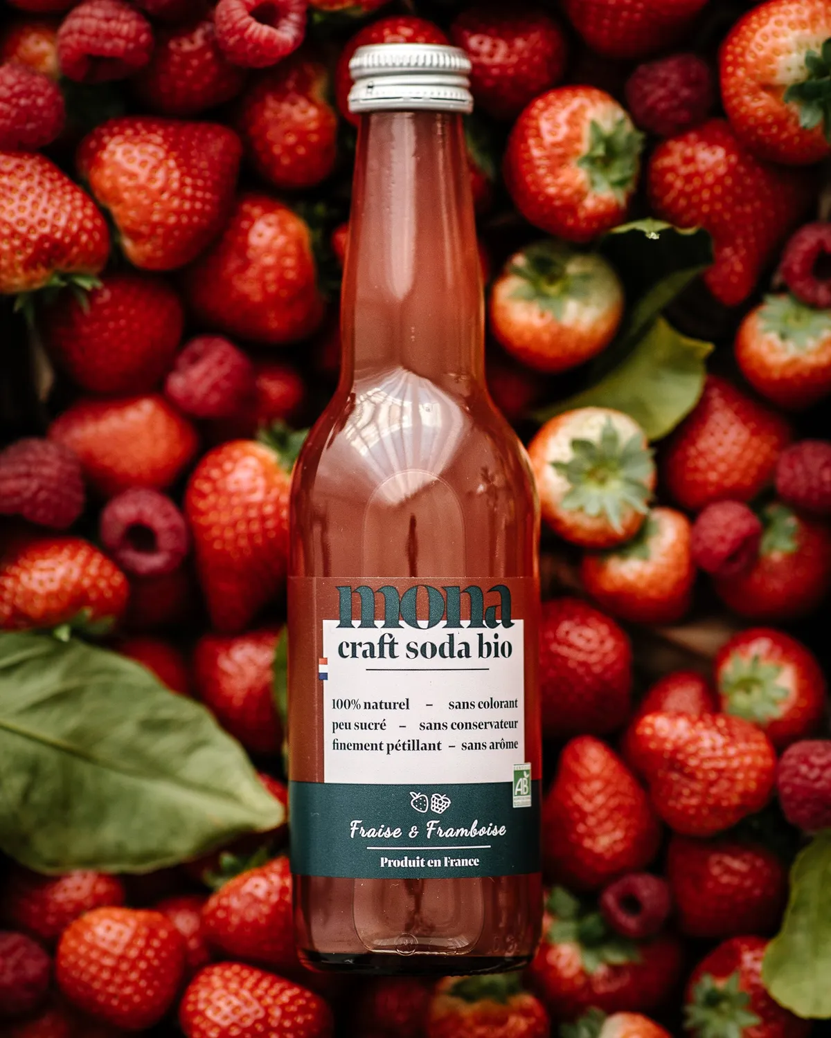 BAPBAP Mona Fraise & Framboise soda bio 12x33cl