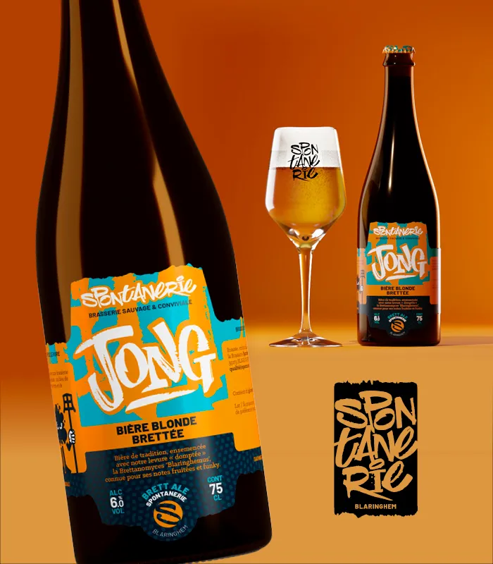 Anosteke Jong bière brett bouteille florale