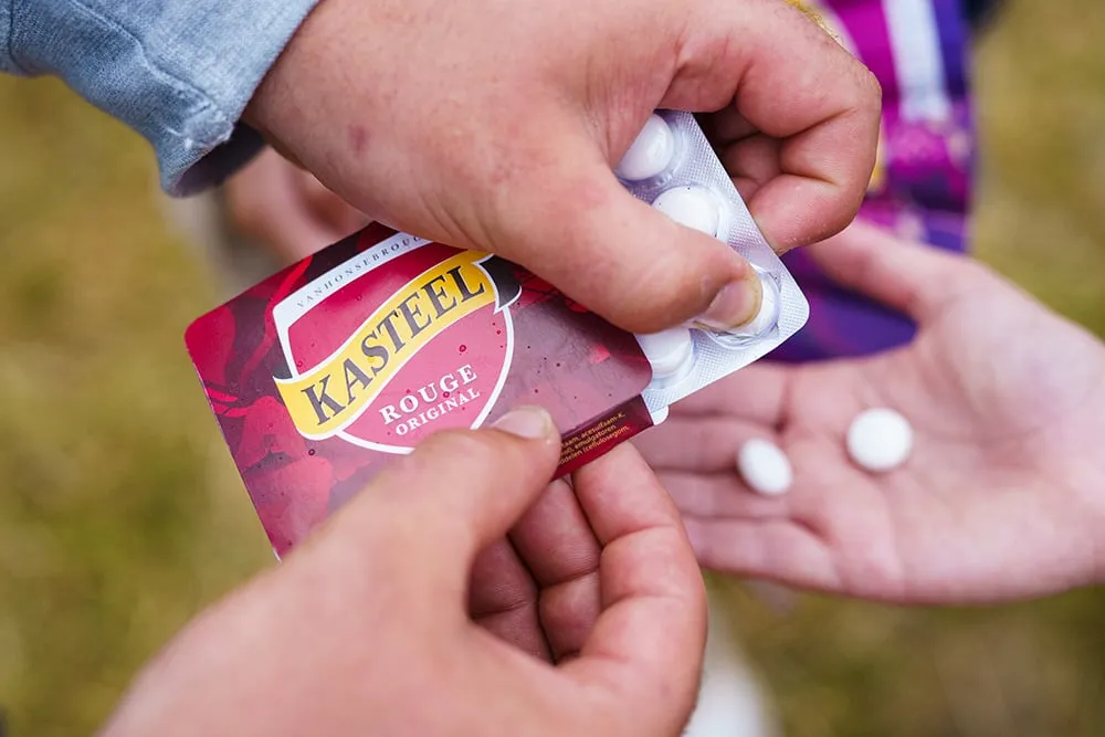 Kasteel Rouge Mentos chewing-gum cerise x12