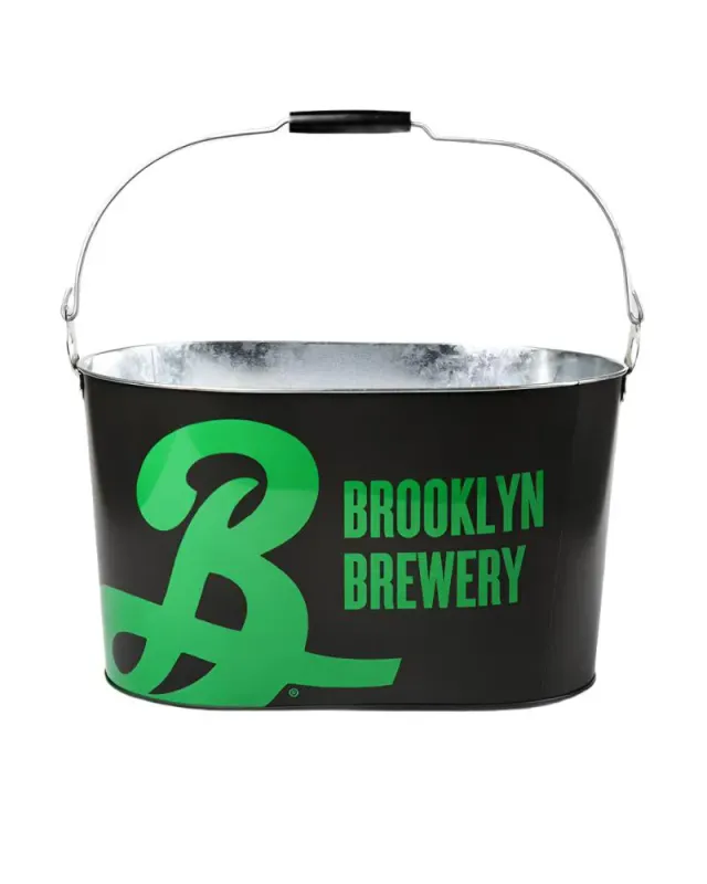 Brooklyn Seau à bière métal 8 bouteilles avec décapsuleur