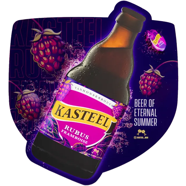 Kasteel Rubus Framboise enseigne LED bouteille 46 cm
