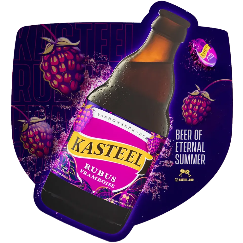 Kasteel Rubus Framboise enseigne LED bouteille 46 cm