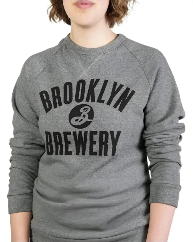 Brooklyn Crew Neck sweat gris chiné vintage