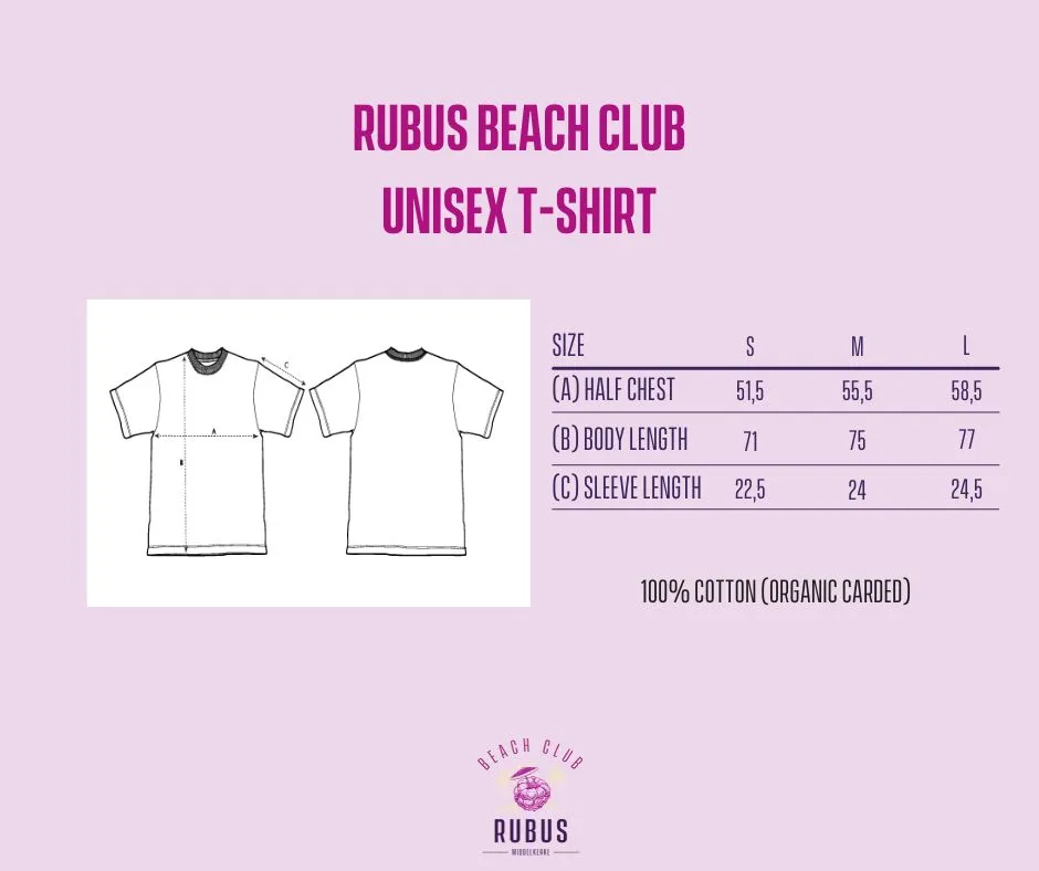 Kasteel Rubus Beach Club t-shirt Beach Vibes coton bio