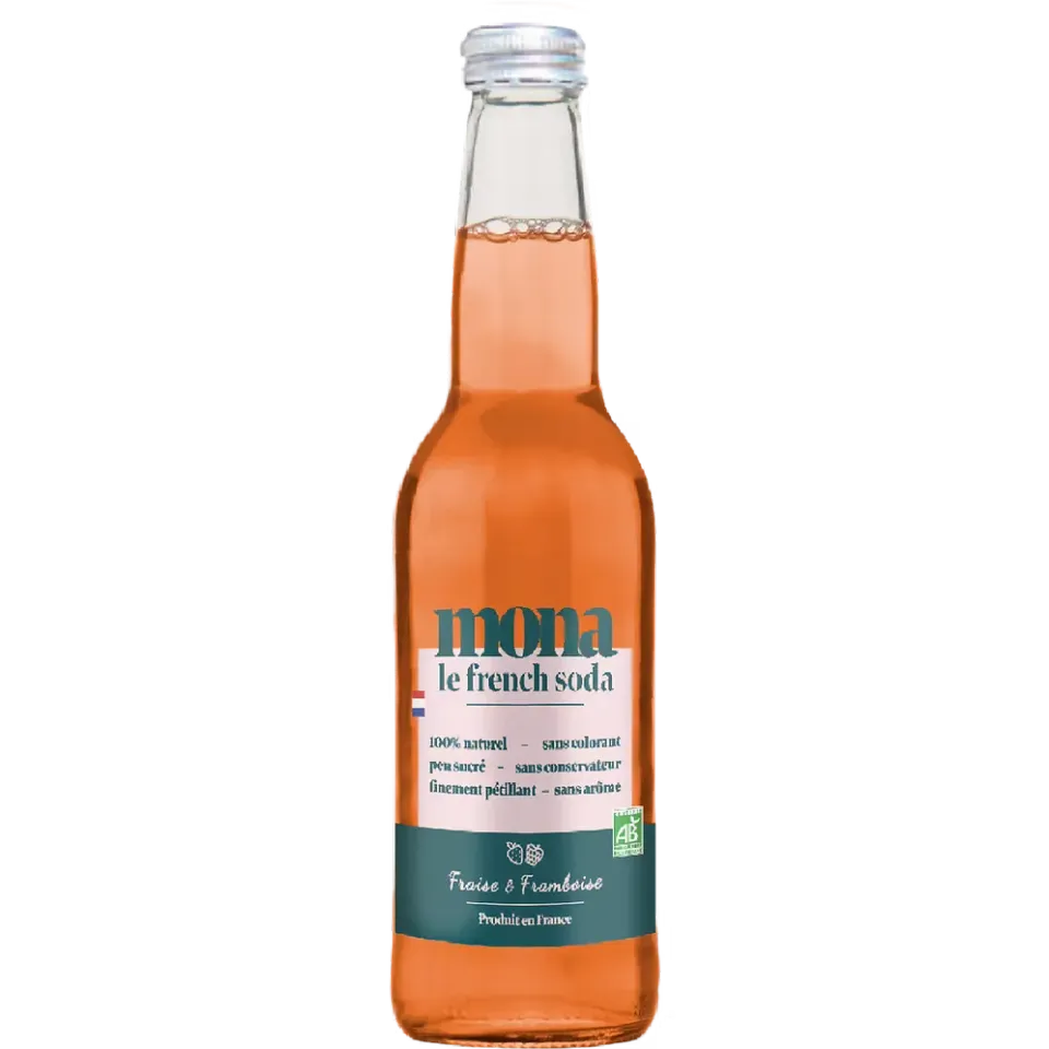 BAPBAP Mona Fraise & Framboise soda bio 12x33cl