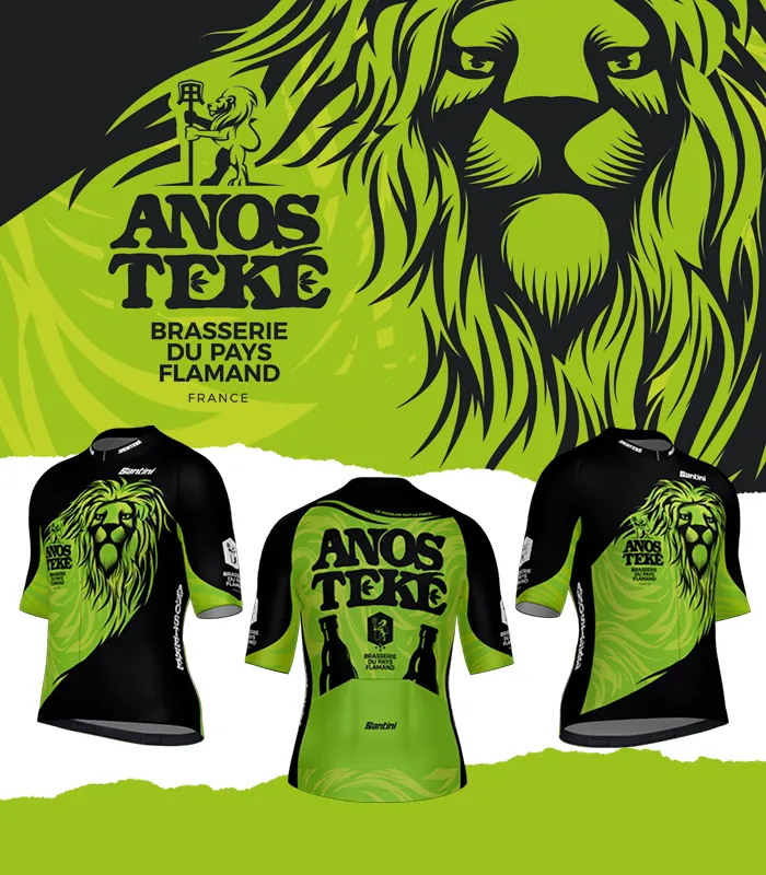 Anosteke Maillot Vélo Vert homme cyclisme respirant