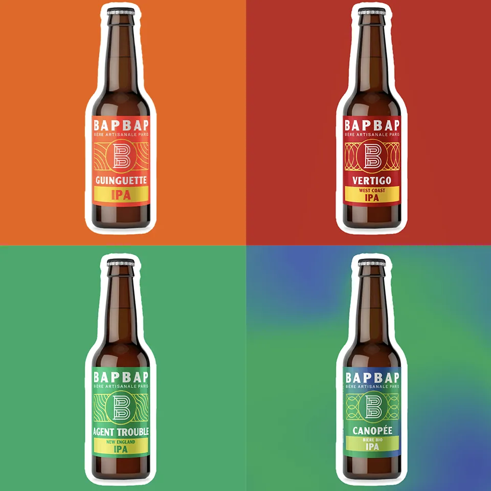 BAPBAP Pack IPA bière 12 bouteilles 33cl 4 recettes