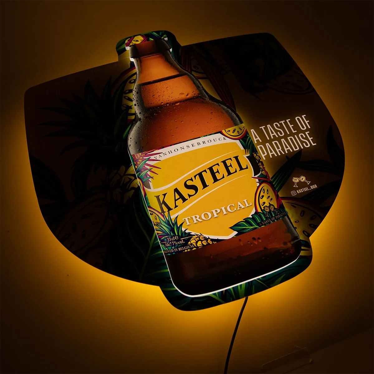 Kasteel Tropical enseigne LED murale 46 cm