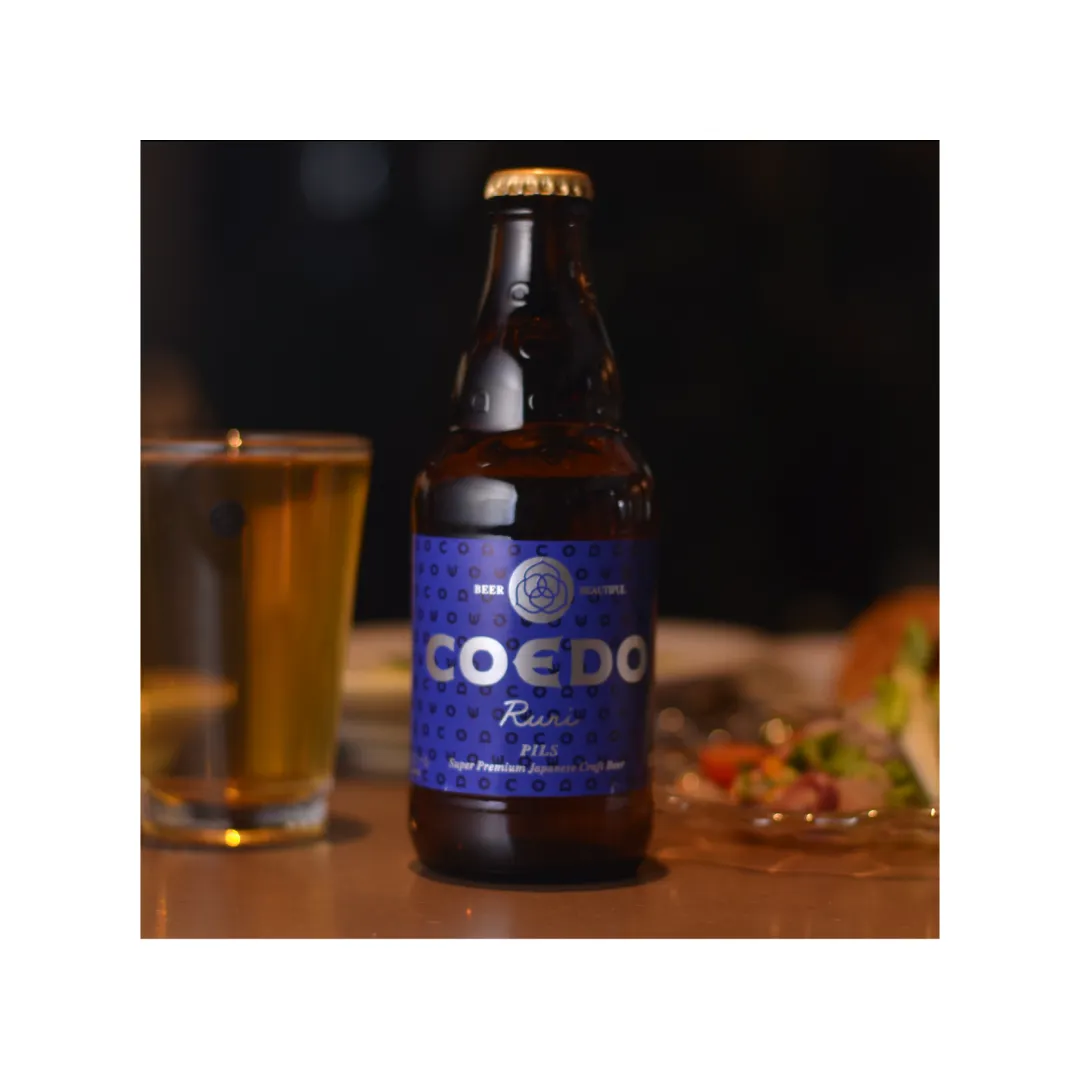 Coedo Coffret 10 bouteilles + 2 verres bière blonde mixte