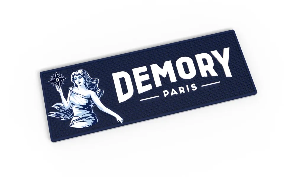 Demory Paris tapis de bar bleu caoutchouc 60cm