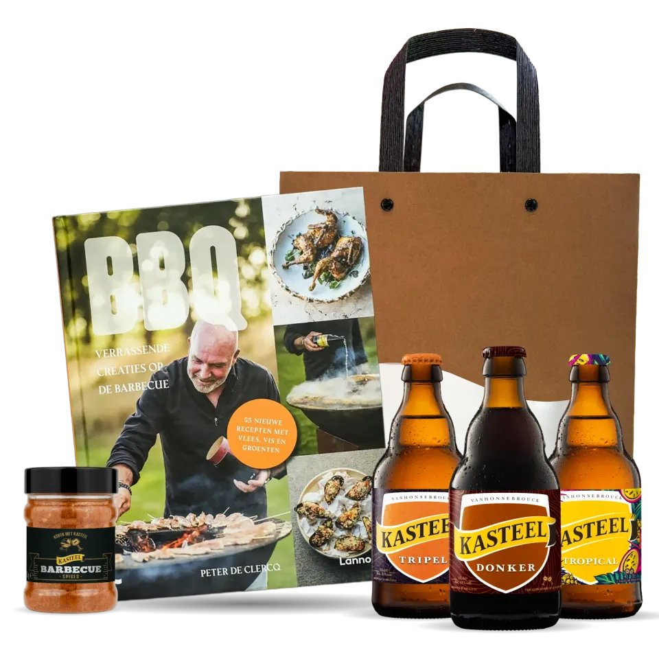 Kasteel coffret barbecue livre + bières