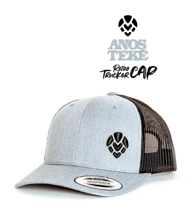 Anosteké Casq’Anosteké casquette grise houblon