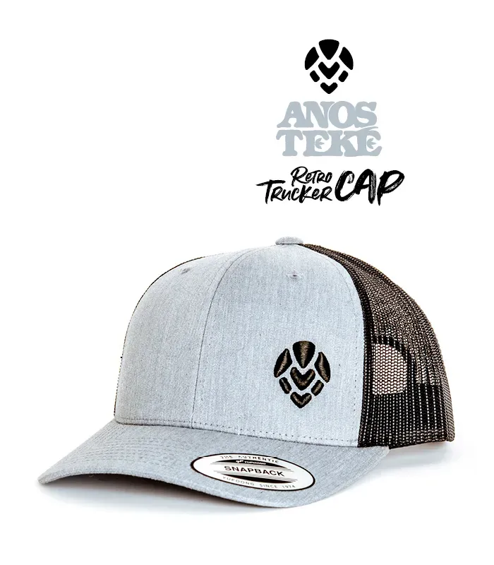 Anosteké Casq’Anosteké casquette grise houblon