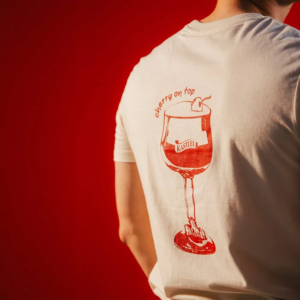 Kasteel Rouge Cherry On Top t-shirt Natural Raw coton