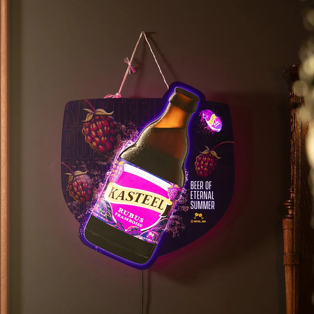 Kasteel Rubus Framboise enseigne LED bouteille 46 cm