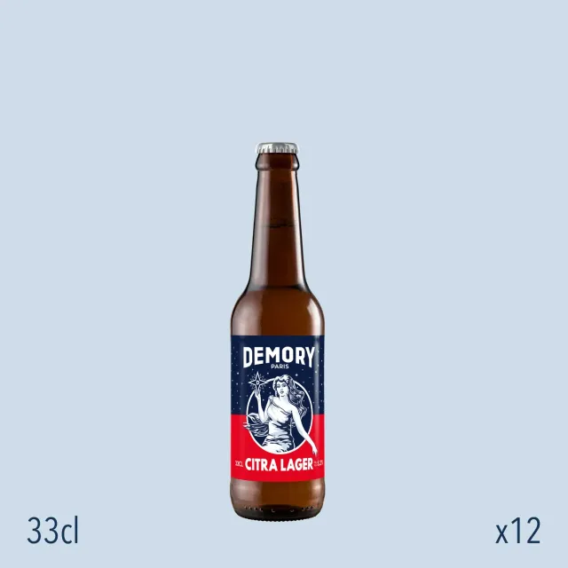 Demory Paris Citra Lager Munich Helles bière blonde 12x33cl agrumes