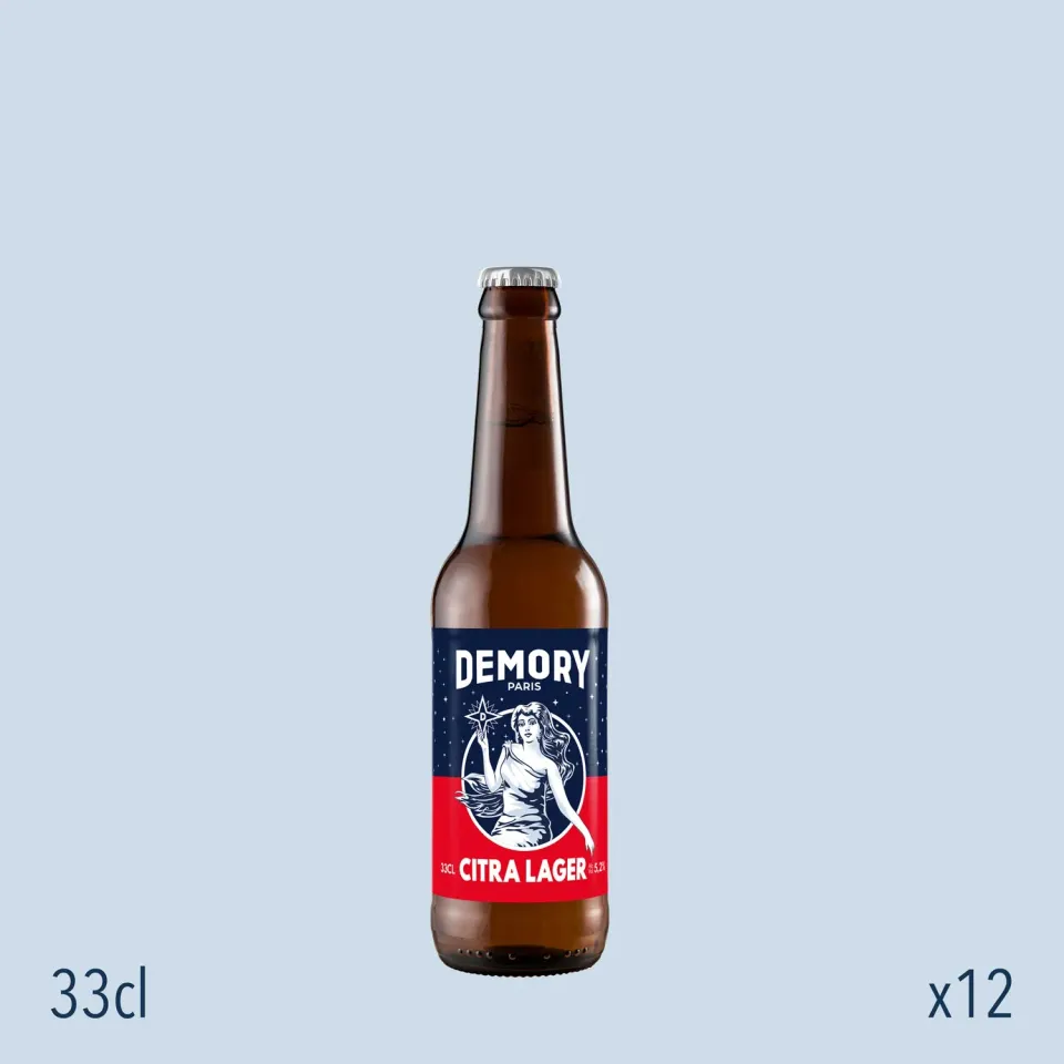 Demory Paris Citra Lager Munich Helles bière blonde 12x33cl agrumes