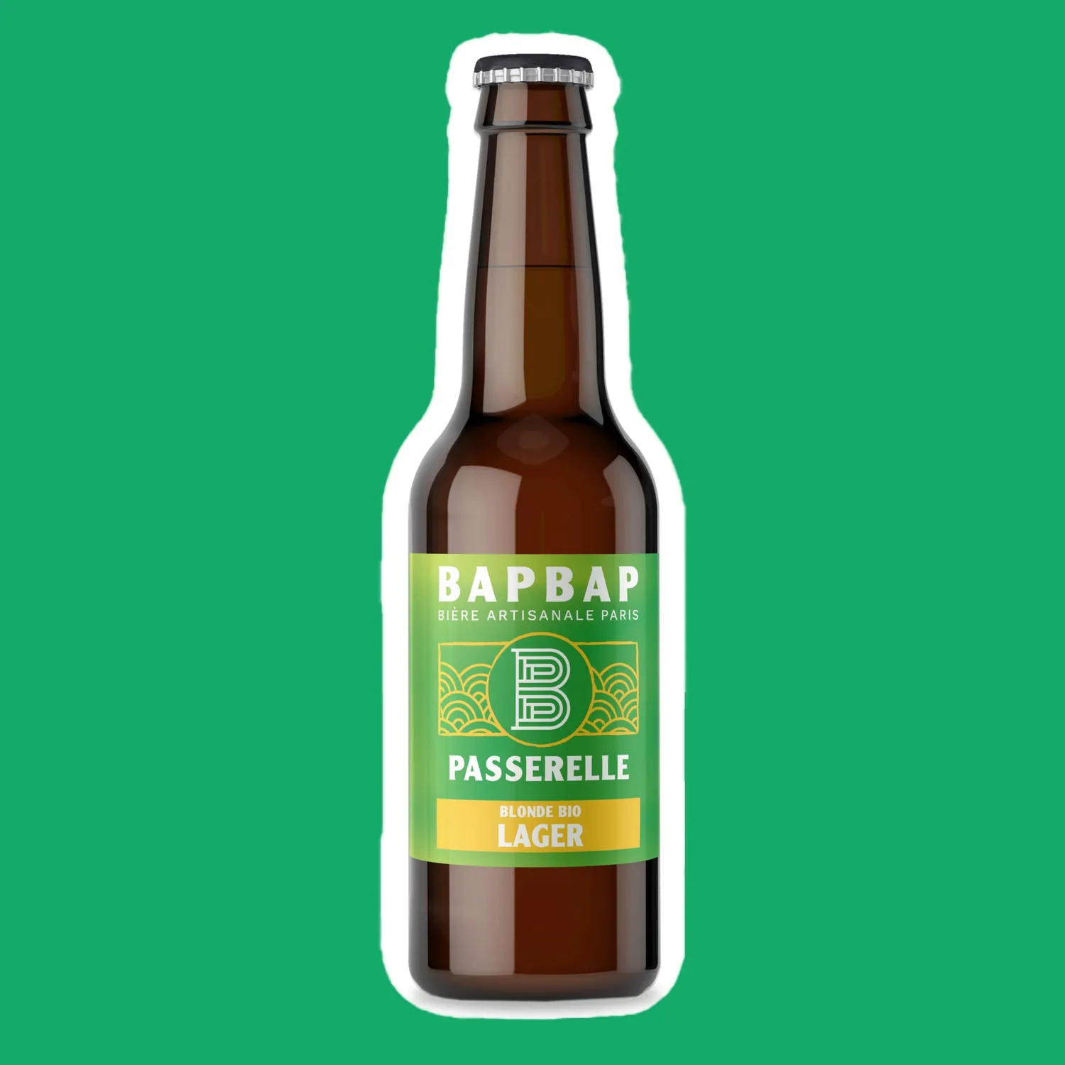 BAPBAP Passerelle Lager Bio bière blonde 12x33cl blé cru