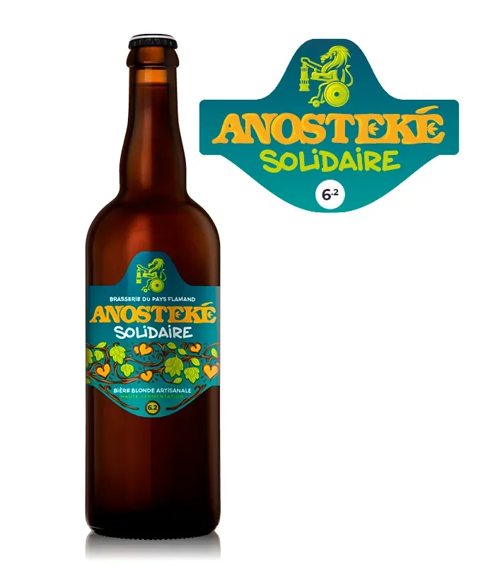 Anosteke Solidaire bière IPA triple bouteille fruitée