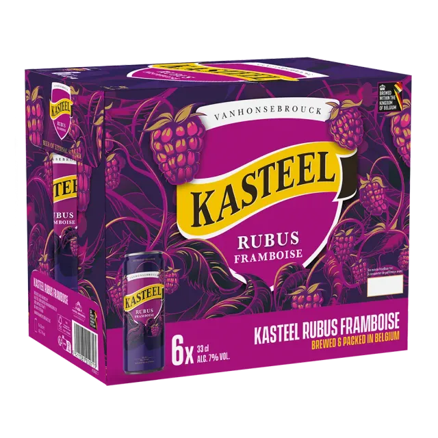 Kasteel Rubus Framboise bière 6x33cl canette fruitée