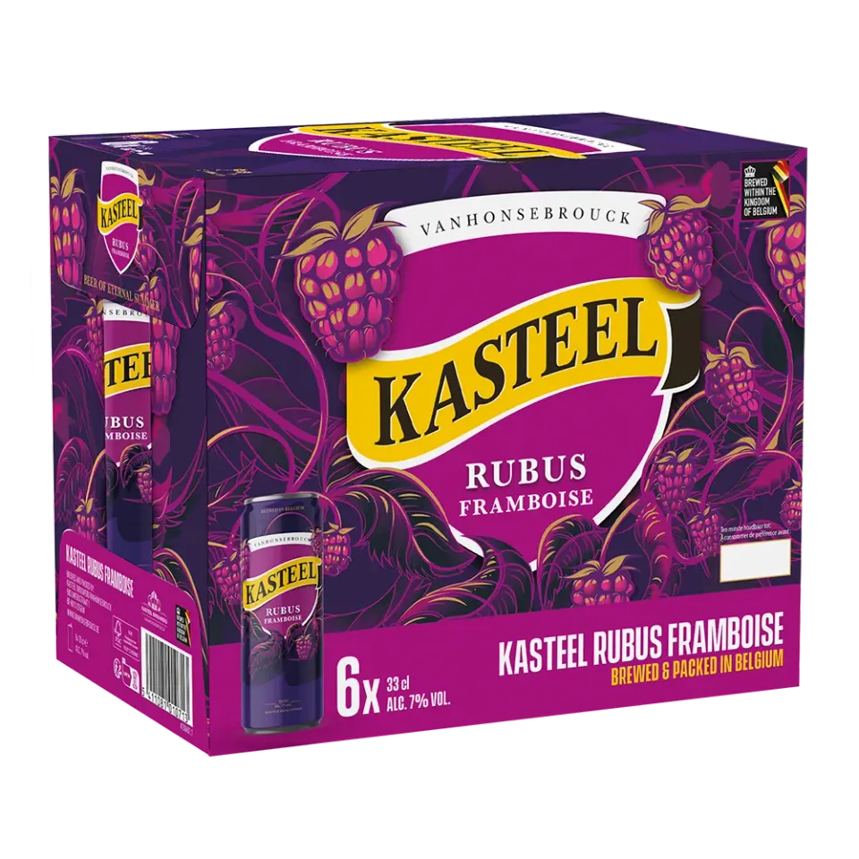 Kasteel Rubus Framboise bière 6x33cl canette fruitée