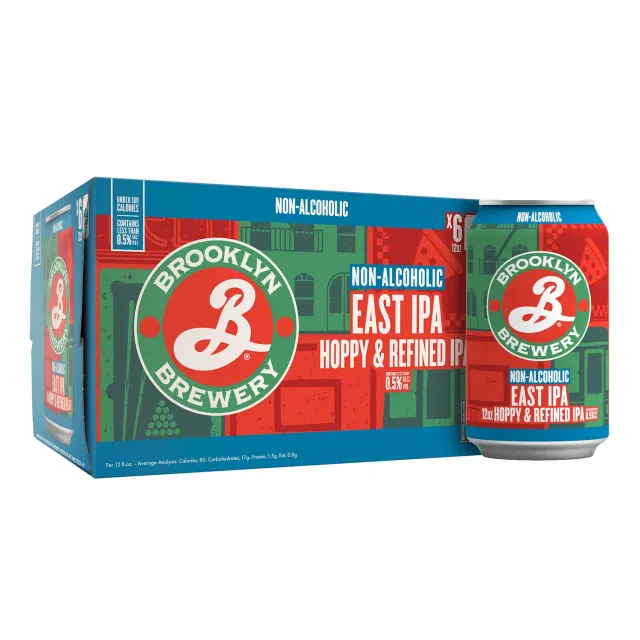 Brooklyn East IPA bière sans alcool 6x33cl agrumes